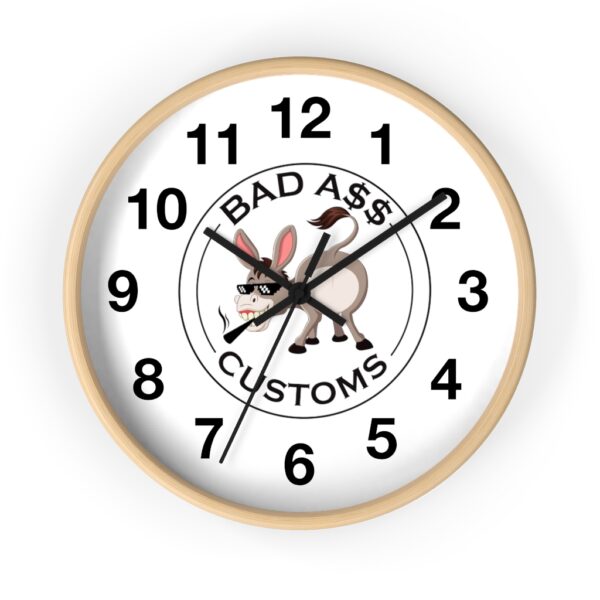 BAD A$$ CUSTOMS Wall clock