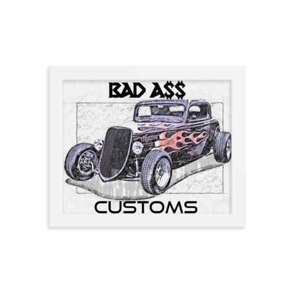 BAD A$$ CUSTOMS Framed poster - Image 2