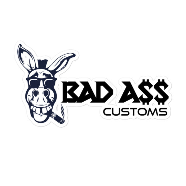 BAD A$$ CUSTOMS DONKEY Bubble-free stickers - Image 3