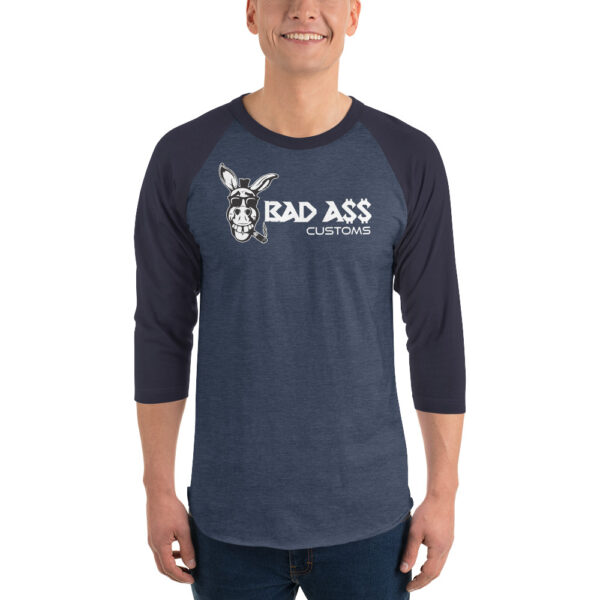 BAD A$$ CUSTOMS Unisex 3/4 sleeve raglan shirt - Image 2