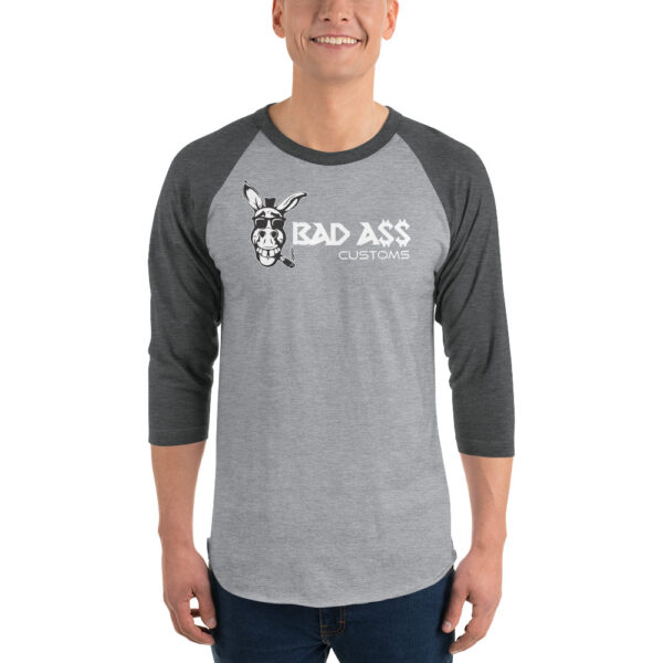 BAD A$$ CUSTOMS Unisex 3/4 sleeve raglan shirt - Image 5