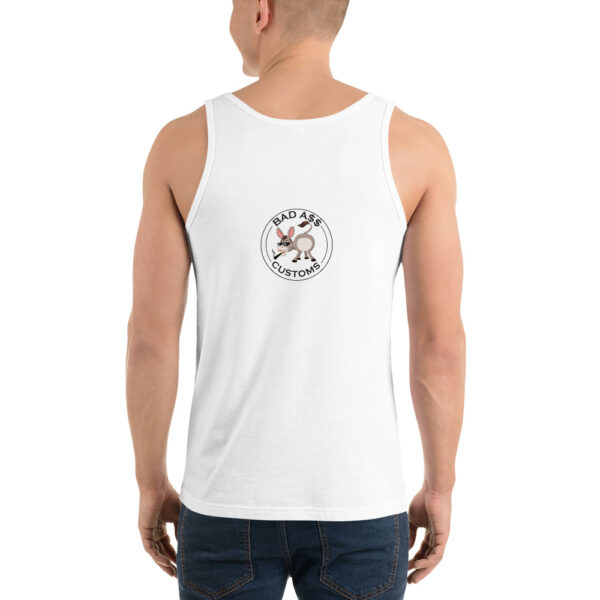 BAD A$$ CUSTOMS WHITE Unisex Tank Top - Image 2