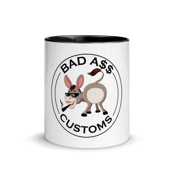 BAD A$$ CUSTOMS Mug with Color Inside - Image 3