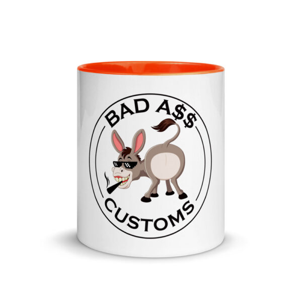 BAD A$$ CUSTOMS Mug with Color Inside - Image 9