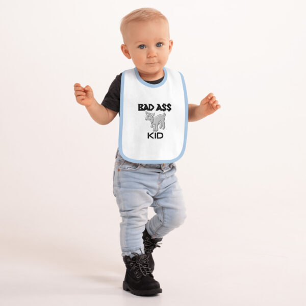 BAD A$$ KID Embroidered Baby Bib - Image 2