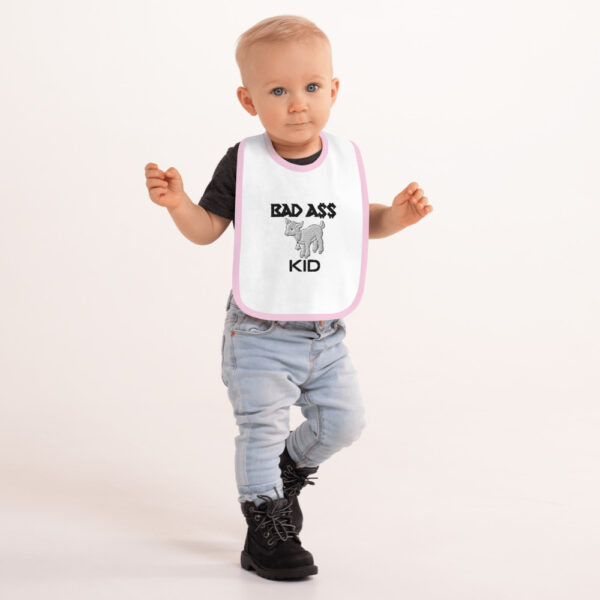 BAD A$$ KID Embroidered Baby Bib - Image 3